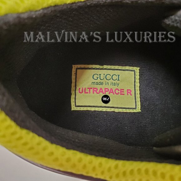 GUCCI SNEAKERS MENS ULTRAPACE R LEATHER SHOES w DOUBLE G LOGO sz 7G 7.5 US - Picture 14 of 16